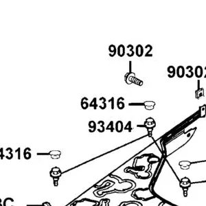 64316-LEA2-900-N1R PLUG FLOOR (Black) — diagram cutout