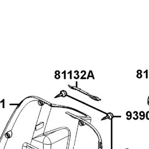 81132-LEA2-900-N1R CAP LEG SHIELD (Black) — diagram cutout