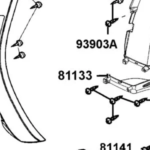 81133-LEA2-910-N1R LEG SHIELD UP B (Black) — diagram cutout