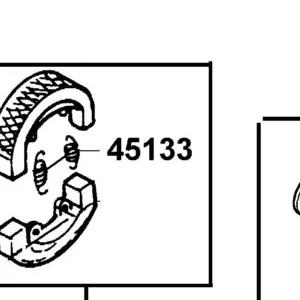 45133-LDA3-900 SPRING BRAKE SHOE REAR — diagram cutout