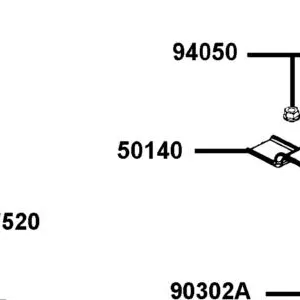 50140-LEA2-900 BRKT FLOOR — diagram cutout
