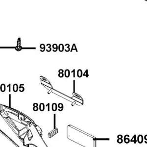 80104-LEA2-900 STAY LICENSE PLATE — diagram cutout