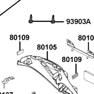 80105-LEA2-900 FENDER . RR. — diagram cutout