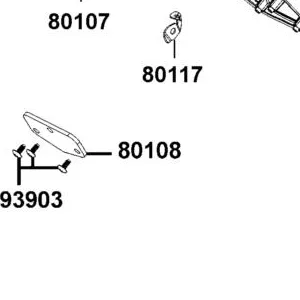 80108-LEA2-900 PLATE. RR FENDER — diagram cutout