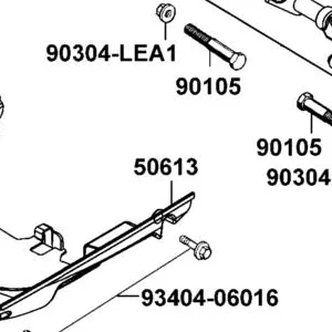 50613-LEA2-900-N1R COVER UNDER (Black) — diagram cutout