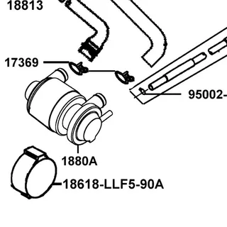 18618-LLF5-90A RUBBER AICV MOUNT — diagram cutout