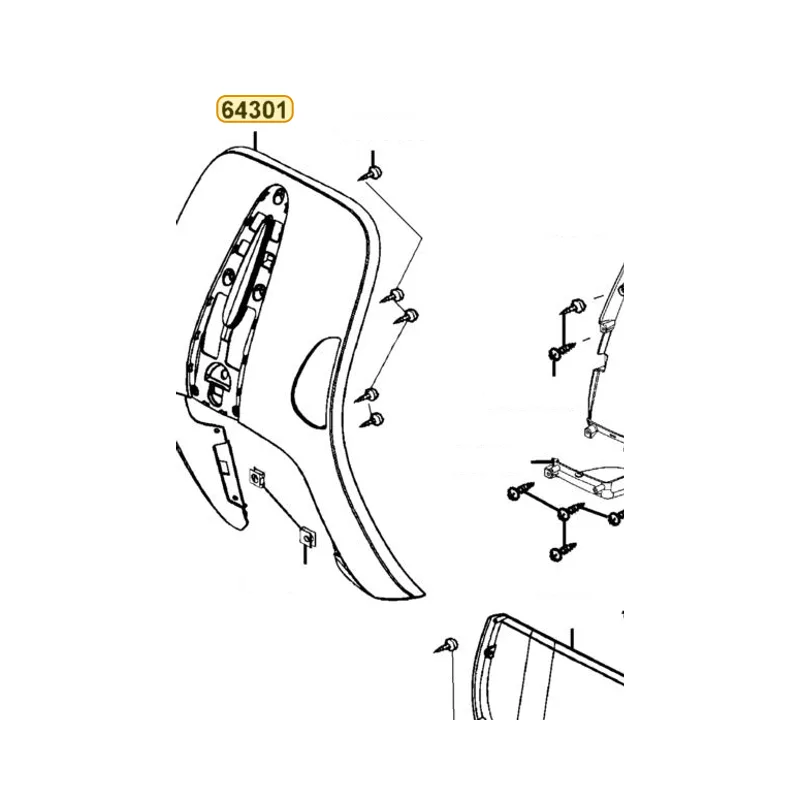 64301-LEA2-900-HXP COVER. FRONT — diagram cutout