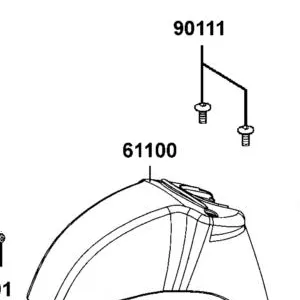 61100-LEA3-B20-GFP FENDER A FRONT — diagram cutout