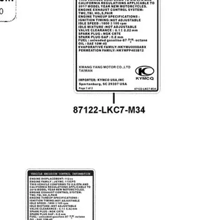 87122-LKC7-M34-T01 MARK EVAPORATIVE E/M — diagram cutout