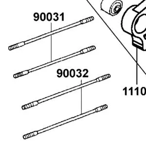 90032-KGBG-910 BOLT B STUD 7*176 — diagram cutout