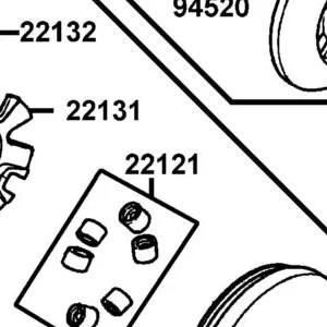 22121-LBD4-305 ROLLER SET WEIGHT (1SET:6PCS) — diagram cutout