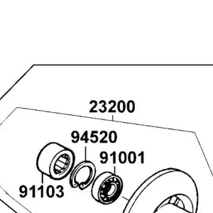 23200-GAR1-220 FACE ASSY DRIVEN — diagram cutout