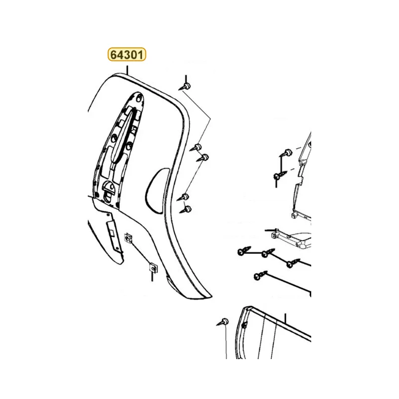 64301-LEA2-900-EHP COVER. FRONT — diagram cutout