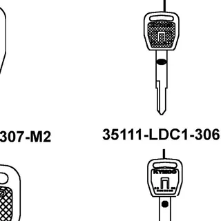 35111-LDC1-306-M1 KEY COMP (L TANGENT PLANE/SD) — diagram cutout