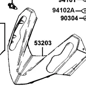 53203-AGJ5-E00-N1R MOLDING FRONT (Black) — diagram cutout