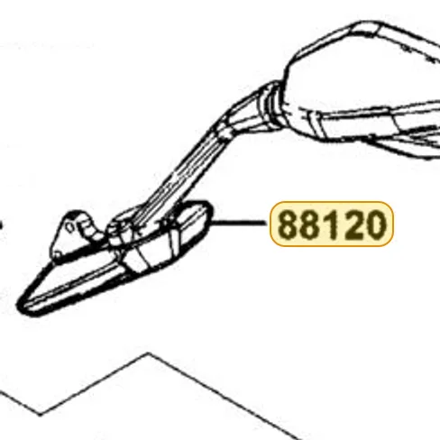 88120-AGJ5-M31 Mirror Assembly Left Back — diagram cutout