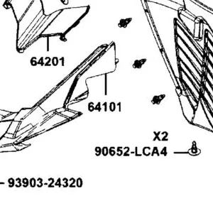 64101-AGJ5-E00-N1R COVER B FRONT (Black) — diagram cutout