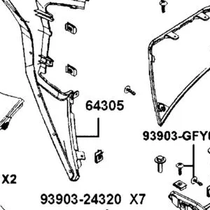 64305-AGJ5-E00-N1R SKIRT R SIDE (Black) — diagram cutout