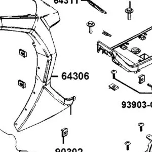 64306-AGJ5-E00-N1R SKIRT L SIDE (Black) — diagram cutout