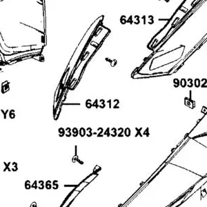 64312-AGJ5-E00-JUP MOLDING B R SIDE — diagram cutout