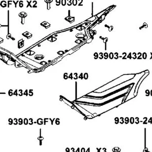 64340-AGJ5-E00-N1R MAT ,L FLOOR (Black) — diagram cutout