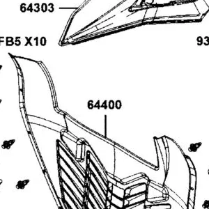 64400-AGJ5-E00-N1R COWL,UNDER (Black) — diagram cutout