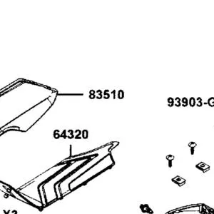 83510-AGJ5-E00-N1R INNER COVER L, LEG SHIELD (Black) — diagram cutout