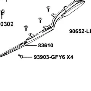 83610-AGJ5-E00-N1R SKIRT B,L SIDE (Black) — diagram cutout