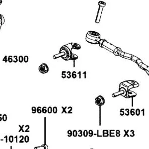 53611-AGJ5-E00 JOINT B, STRG ROD — diagram cutout
