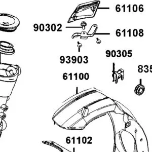 61100-AGJ5-E01-N1R FENDER COVER.R SIDE (Black) — diagram cutout