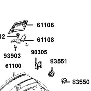 61108-AGJ5-E00 FR FENDER COVER R STAY — diagram cutout