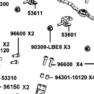 90309-LBE8-900 U NUT 8MM — diagram cutout