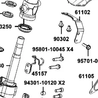 95801-10045-06 BOLT FLANGE 10*45 — diagram cutout