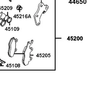 45205-AGJ5-305 PAD SET — diagram cutout