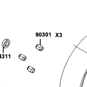 90301-LGN5-E00 NUT WHEEL — diagram cutout