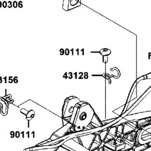 43128-AGJ5-E00 CLIP, RR BRK HOSE