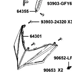 64301-AGJ5-E00-JHP COVER ,FRONT — diagram cutout