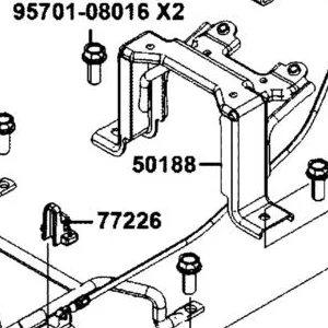 50188-AGJ5-E00 BRKT., RR., CENTER COVER — diagram cutout