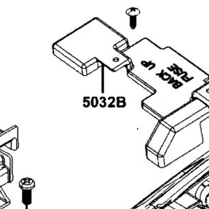 5032B-AGJ5-E00-N1R COVER ASS'Y BACK UP FUSE (Black) — diagram cutout