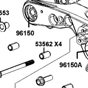 53562-AGJ5-E00 LOCK PIN,LWR TILTING ARM — diagram cutout