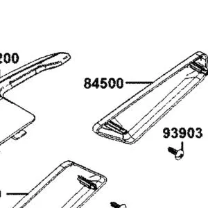 84500-AGJ5-E00-N1R COVER C, R BODY (Black) — diagram cutout