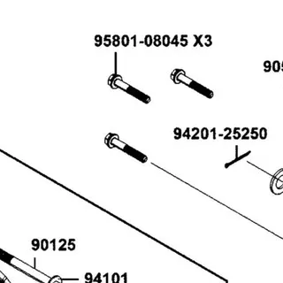 95801-08045-08G BOLT FLANGE 8*45 — diagram cutout