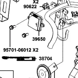 39650-AGJ5-E00 CONTROL UNIT. TIRE PRESURE — diagram cutout