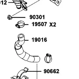 19016-AGJ5-E00 HOSE,WATER-UNIT CAP — diagram cutout