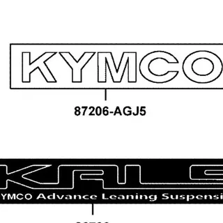 87206-AGJ5-E00-T01 EMB MARK KYMCO — diagram cutout