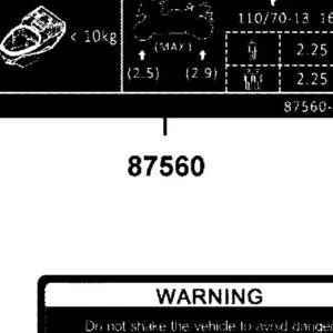 87560-AGJ5-E00-T01 MARK DRIVER CAUTION — diagram cutout