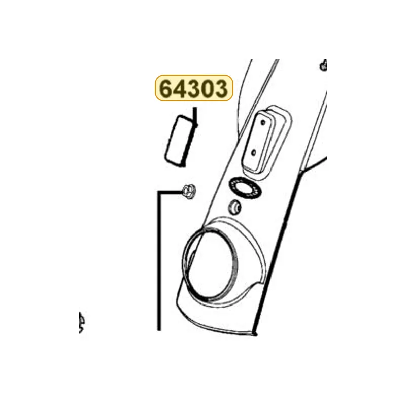64303-LED4-900-N8P COVER.BASKET STAY (Bright Silver) — diagram cutout