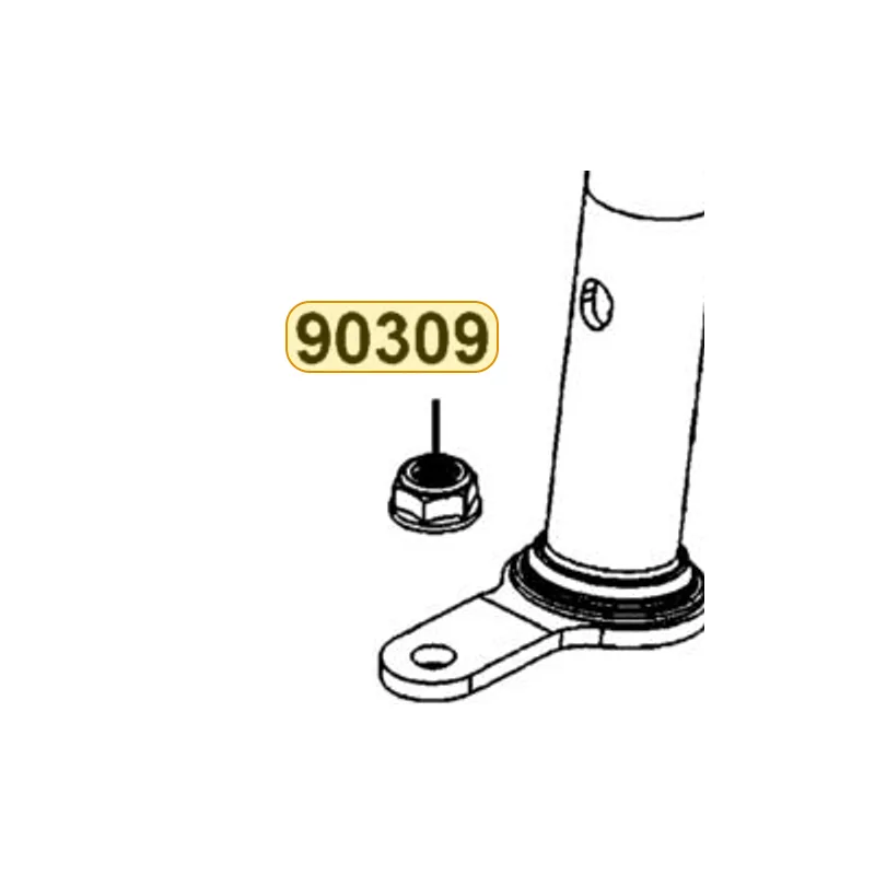 90309-LDB4-90A NUT U FLANGE 8MM — diagram cutout