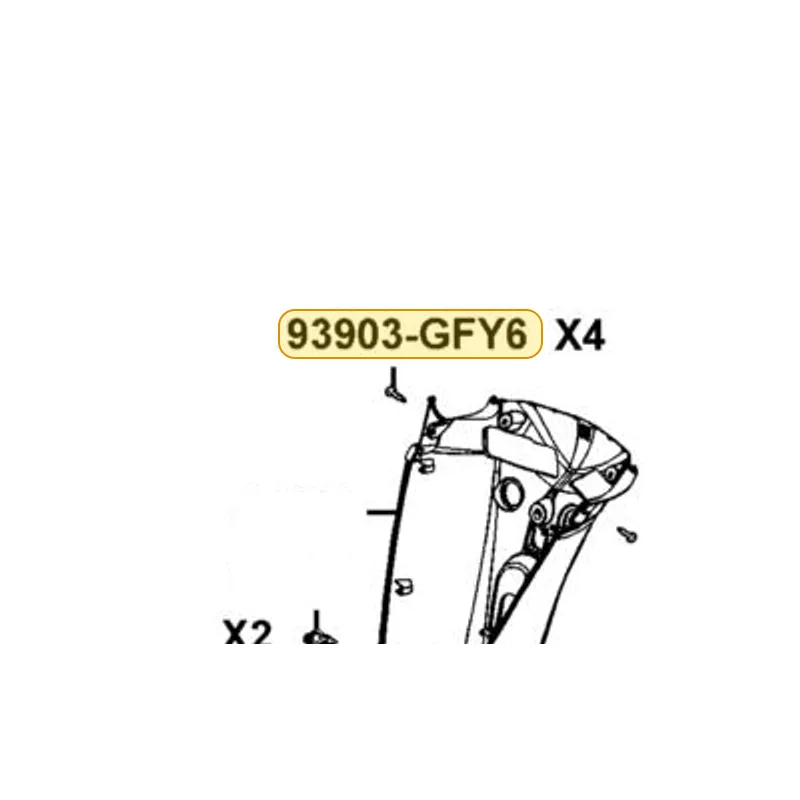 93903-GFY6-910 BOLT-WASH 5*12 — diagram cutout