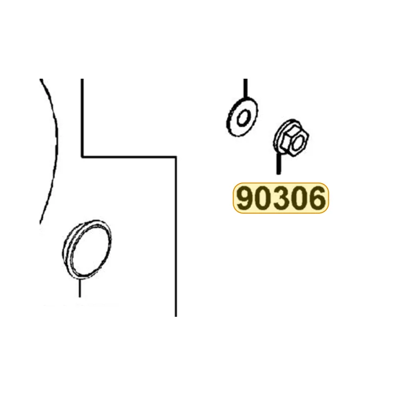 90306-LDB4-90A NUT U FLANGE 12MM — diagram cutout